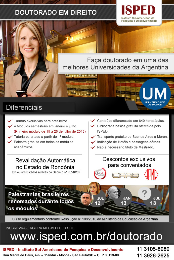 Venha estudar doutorado no ISPED